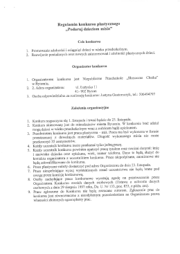 Regulamin konkursu plastycznego &bdquo;Podaruj