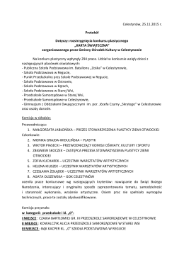 Celestynów, 25.11.2015 r. Protokół Dotyczy: rozstrzygnięcia
