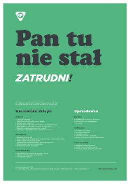 Page 1 - ` Pan tu me stał ZA TR UDNI. W związku z otwarciem