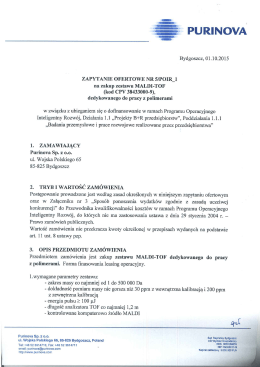zapytanie ofertowe nr 5/POIR_1 z dnia 01.10.2015