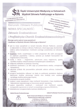 U Śląski Uniwersytet Medyczny w Katowicach M Wydział Zdrowia