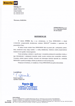 ENERIA Sp. z o.o. See testimonials