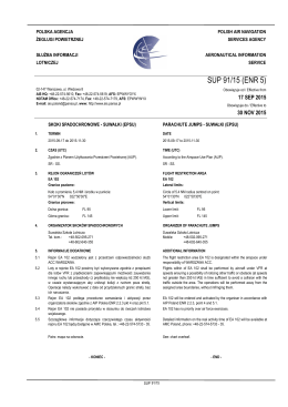 SUP 91/15 (ENR 5) - Służba Informacji Lotniczej