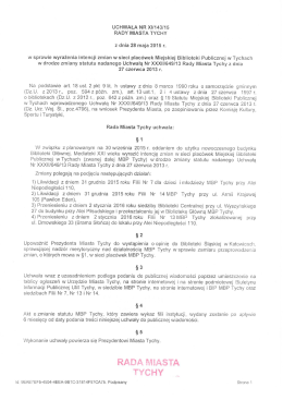 Uchwała w sprawie wyrażenia intencji zmian w