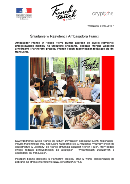 Śniadanie w Rezydencji Ambasadora Francji