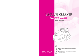 VACUUM CLEANER - Daewoo Electronics