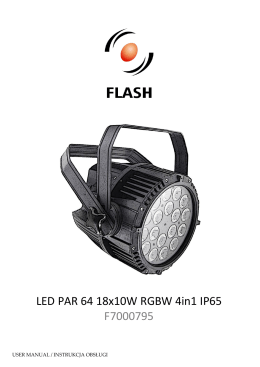 LED PAR 64 SLIM 7x0W RGBW - PS0710 - Flash