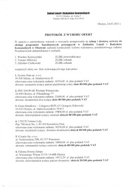 Wyb&oacute;r najkorzystniejszej oferty