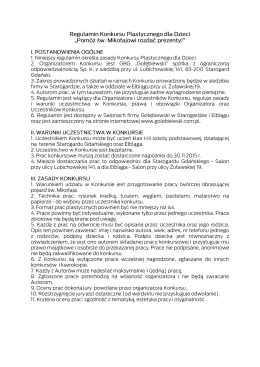 Regulamin Konkursu Plastycznego dla Dzieci &bdquo;Pom&oacute;ż