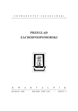 Pobierz Przegląd Zachodniopomorski 2/2008 w wersji PDF.