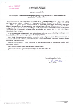 Uchwała Nr XV/75/2015 z dnia 18.12.2015 w sprawie planu