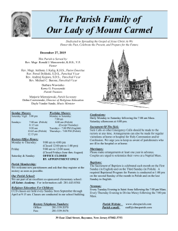 The Parish Family of Our Lady of Mount Carmel