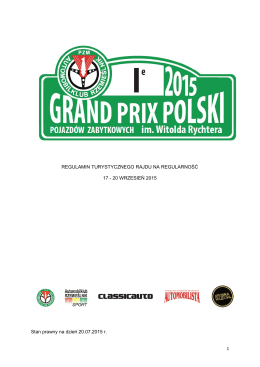 regulamin rajdu gpppz 2015 - Grand Prix Polski Pojazdów