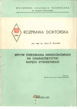 rozprawa doktorska, Warszawa 1988.