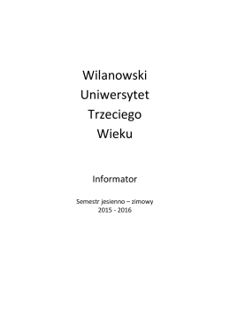 Informator Wilanowskiego Uniwersytetu