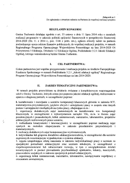REGULAMIN KONKURSU Gmina Tuchomie działając zgodnie z art