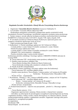 Regulamin Zawodów Strzeleckich z Okazji 20Lecia Cieszyńskiego