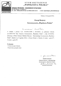 ODDZIAŁ PÓŁNOCNO — MAZOWIECKI w PUŁTUSKU