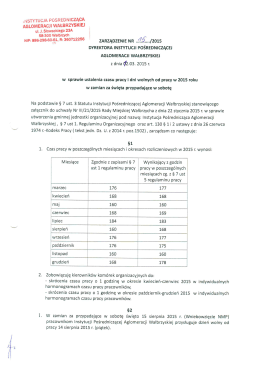 Zarządzenie nr 15 - IPAW