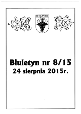 Biuletyn nr 8/1 5