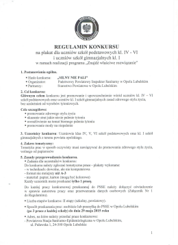 Regulamin konkursu - Powiatowa Stacja Sanitarno