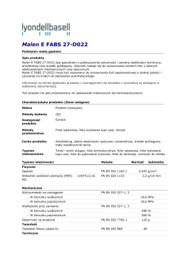 Malen E FABS 27-D022 - Basell Orlen Polyolefins