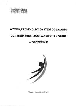 WEWNĄTRZSZKOLNY SYSTEM OCENIANIA