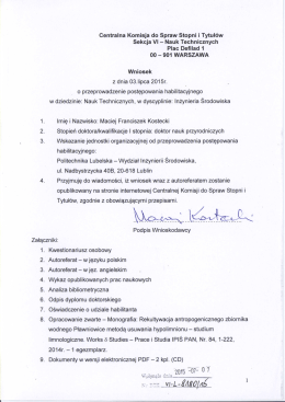 Centralna Komisja do Spraw Stopni i Tytułów Sekcja VI — Nauk
