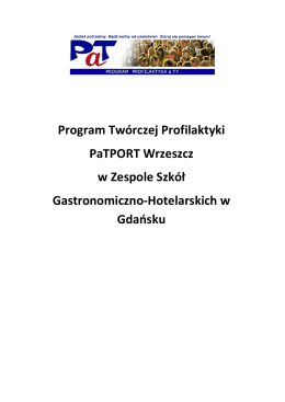 Program PaTPort Wrzeszcz - Zespół Szkół Gastronomiczno