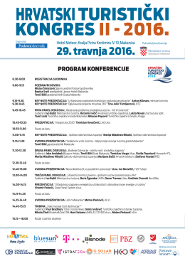Program Hrvatskog turističkog kongresa: 493 KB