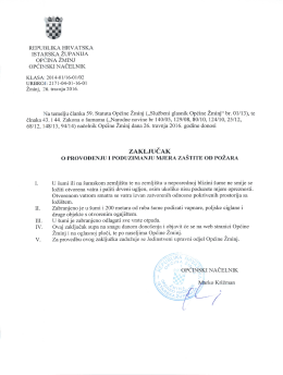 Zakljucak_Mjere zastite od pozara