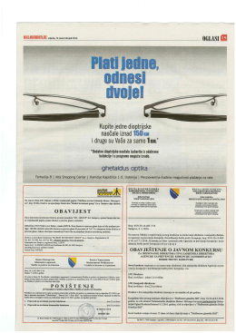 Javni oglas za imenovanje direktora i zamjenika direktora Agencije