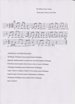 Page 1 S&ouml;z M&uuml;zik: &Ouml;mer Yılmaz Notaya alan: S&uuml;reyya Işık G&uuml;nel