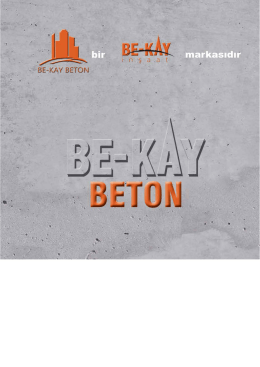 E Katalog - Bekay Beton &ndash; Edirne, Hazır Beton, İnşaat Malzemeleri