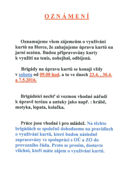 sportování na horce