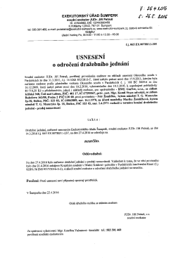 Usnesení o dražební vyhlášce Č.j. : 065 EX 00788/11-305