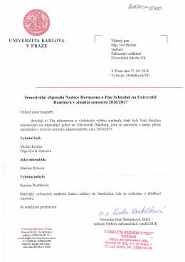 ZS 2016/17. - Filozofick&aacute; fakulta Univerzity Karlovy v Praze