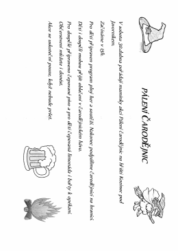 Page 1 P&Aacute;LEN&Iacute; ČARODĚJNIC V sobotu 30.dubna poř&aacute;daj&iacute;