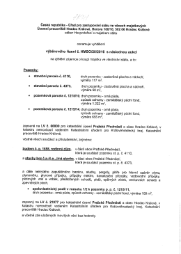 Úřad pro zastupování státu ve věcech majetkových oznamuje