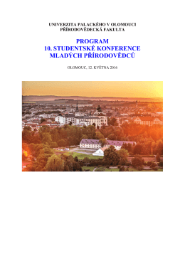 Program konference Badatel 2016