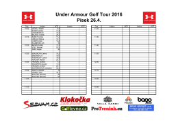 Under Armour Golf Tour 2016 Písek 26.4.