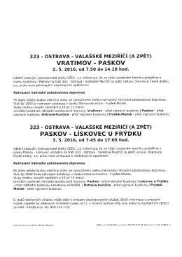 (a zpět), Vratimov - Paskov 02.05.2016, od 7.50 do 14.10 hod., Paskov