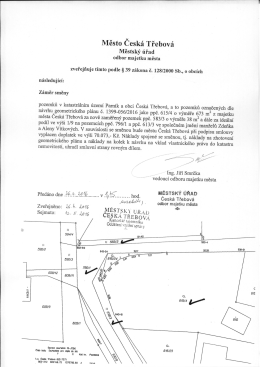Záměr směny pozemků v k.ú. Parník a obci Česká Třebová