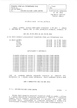 FÚ veřejná vyhláška