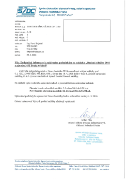 Dodatečn&aacute; informace