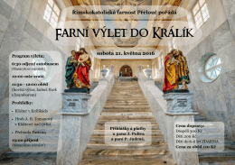 Farní výlet do Králík - Římskokatolická farnost Přelouč