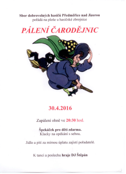 Page 1 Sbor dobrovolných hasičů Předměřice nad Jizerou pořádá
