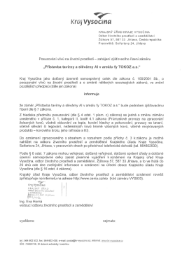 Posuzování vlivů na životní prostředí - zahájení