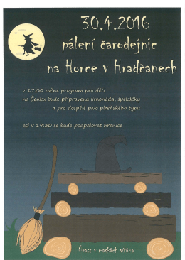 pozv&aacute;nka na p&aacute;len&iacute; čarodějnice