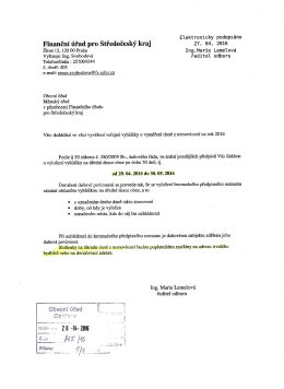 Finanční úřad - Vyměření daně z nemovitosti na rok 2016